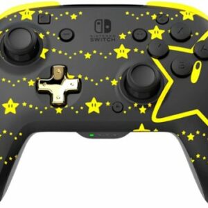 PDP - REMATCH GLOW Wireless Controller Super Star Glow-in-the-Dark  For Nintendo Switch, Nintendo Switch - OLED Model - Super Star