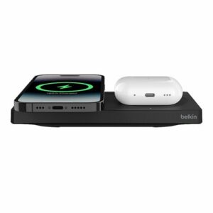 Belkin - BoostCharge Pro 2-in-1 Wireless Charging Pad with MagSafe 15W - Black