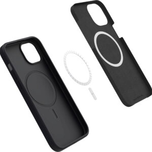 Insignia™ - Silicone Case with MagSafe for iPhone 15 - Black