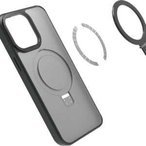 Insignia™ - Hard-Shell Case with MagSafe Kickstand for iPhone 15 Pro - Black