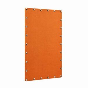 Linon Home Décor - Reis 24" x 36" Burlap Nailhead Bulletin Board - Orange