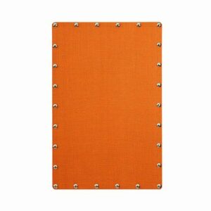 Linon Home Décor - Reis 24" x 36" Burlap Nailhead Bulletin Board - Orange