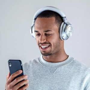 Technics - Wireless Noise Cancelling Over-Ear Headphones with 2 Device Multipoint Connectivity - Silver