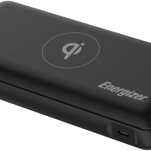 Energizer - Ultimate Lithium 20,000 mAh 20W USB-C PD & 15W Qi Wireless Universal Portable Battery Charger Power Bank w/ LCD Display - Black