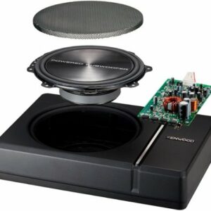 KENWOOD -Compact 8" Subwoofer with Enclosure and integrated 250W Amplifier - Black