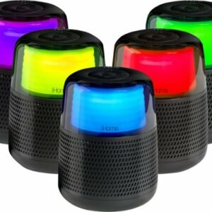 iHome - Bluetooth Color Changing Party Speaker with Wireless Microphone - Black