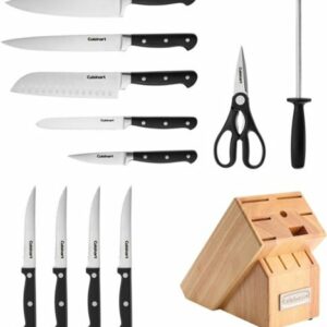 Cuisinart - Classic 12-Piece Triple Rivet Cutler Block Set - Black