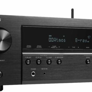 Denon - AVR-S770H (75W X 7) 7.2-Ch. with HEOS and Dolby Atmos 8K Ultra HD HDR Compatible AV Home Theater Receiver with Alexa - Black