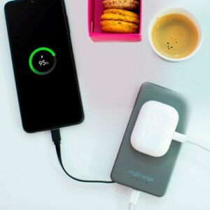 myCharge - AMP PRONG 5,000mAh Everything Built-In Portable Charge for Most USB Enables Devices - Gray