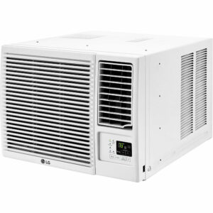 LG - 1,400 Sq. Ft 23,000 BTU Window Mounted Air Conditioner with 11,600 BTU Heater - White