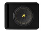 KICKER - CompC 12" Loaded Enclosures Single-Voice-Coil 4-Ohm Subwoofer - Black