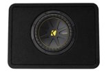 KICKER - CompC 10" Single-Voice-Coil 2-Ohm Loaded Subwoofer Enclosure - Black