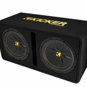 KICKER - CompC 12" Loaded Enclosures Dual Single-Voice-Coil 2-Ohm Subwoofers - Black