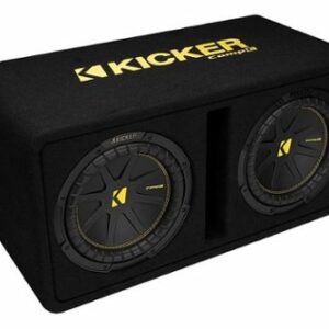 KICKER - CompC 10" Loaded Enclosures Dual Single-Voice-Coil 2-Ohm Subwoofers - Black