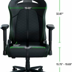 Razer - Enki X Essential Gaming Chair for All-Day Comfort - Black/Green