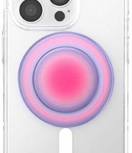 PopSockets - MagSafe Round PopGrip Cell Phone Grip & Stand, with Adapter Ring - Aura