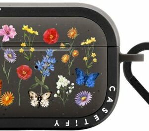 CASETiFY - Ultra Impact AirPods Case for Apple AirPods Pro (2nd Generation) - Matte Charcoal with Ditsy Florals