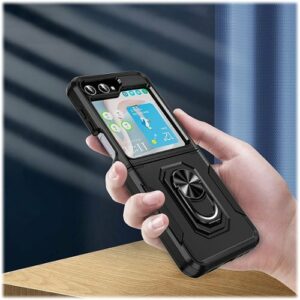 SaharaCase - Heavy Duty Kickstand Case for Samsung Galaxy Z Flip5 - Black