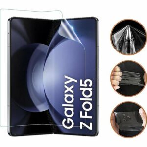 SaharaCase - ZeroDamage Ultra Strong+ Tempered Glass + Film Screen Protector for Samsung Galaxy Z Fold5 (2-Pack) - Clear