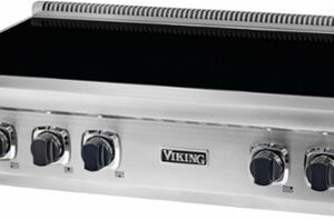 Viking - 36-inch wide Induction Rangetop - Stainless/black glass