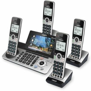 VTech - Four Handset Answering System with 5” Color Display - Black