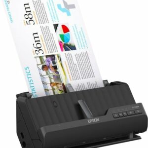 Epson - WorkForce ES-C320W Wireless Compact Desktop Document Scanner - Black