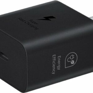 Samsung - 25W Super Fast Charging Wall Charger with USB-C Cable - Black