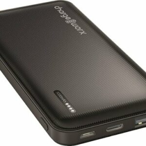 Chargeworx - 5,000mAh Dual USB Slim Power Bank - Black