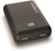 Chargeworx - 10,000mAh Triple USB Power Bank - Black