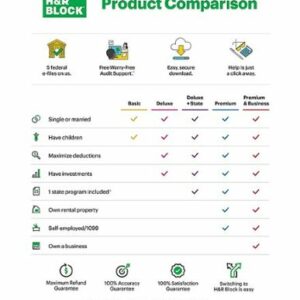 H&R Block Tax Software Deluxe 2023 - Windows, Mac OS [Digital]