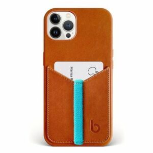 Bluebonnet - Leather Wallet Case for Apple iPhone 13 Pro - Saddle Tan