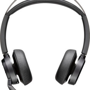 Poly - Voyager Focus 2 Wireless Noise Cancelling On-Ear Headset with Charge Stand - Black