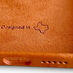 Bluebonnet - Leather Wallet Case for Apple iPhone 15 Pro - Saddle Tan