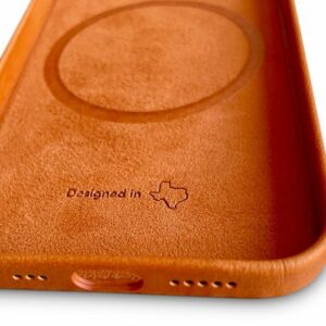 Bluebonnet - Leather Case with MagSafe for Apple iPhone 14 Pro Max - Saddle Tan