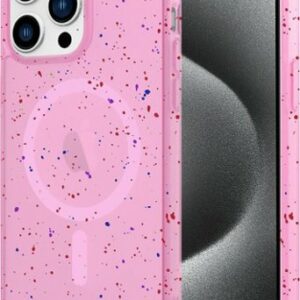 AMPD - Jelly Confetti MagSafe Soft Case for Apple iPhone 15 Pro Max - Pink