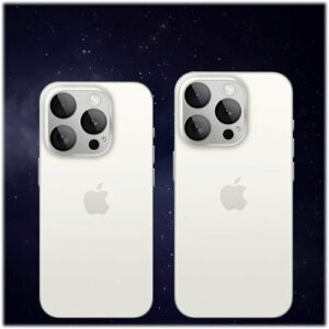 SaharaCase - ZeroDamage Camera Lens Protector for Apple iPhone 15 Pro and iPhone 15 Pro Max (2-Pack) - Silver