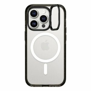 CASETiFY - Impact Ring Stand Case with MagSafe for Apple iPhone 15 Pro - Clear/Black