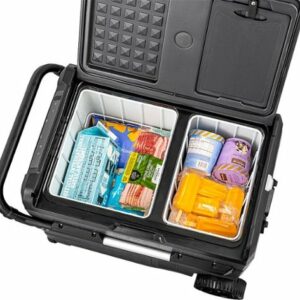 NewAir - 48 Qt. Portable  Factory Refurbished 12v Electric Cooler w/ LG Compressor, 48 Qt., Compact Fridge - Black