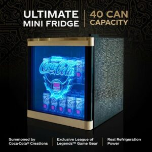 Cooluli - Coca-Cola League of Legends Ultimate 1.7 CU. FT. Mini Fridge - Limited Edition - Black