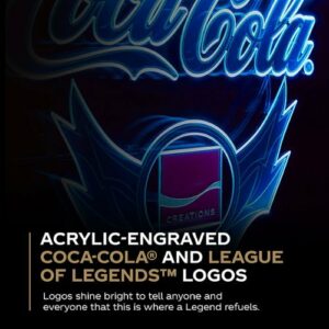 Cooluli - Coca-Cola League of Legends Ultimate 1.7 CU. FT. Mini Fridge - Limited Edition - Black