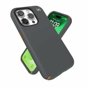 Speck - Presidio2 Pro Case with MagSafe for Apple iPhone 15 Pro - Charcoal Gray