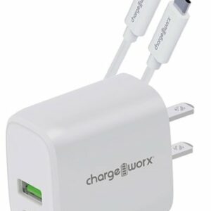 Chargeworx - Combo PD Dual-Port 20W - White