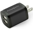 Chargeworx - 2.4A Dual USB Wall Charger - Black