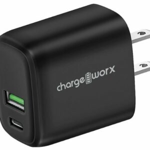 Chargeworx - 20W Dual-Port Power Delivery Wall Charger - Black