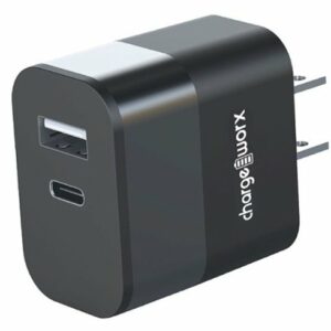 Chargeworx - 20W Dual-USB and USB-C Wall Charger - Black