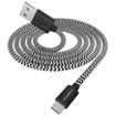 Chargeworx - 10' Braided USB to USB-C Charge-and-Sync Cable - Black