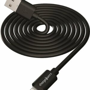 Chargeworx - 3' Lightning Charge-and-Sync Cable - Black