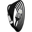 Chargeworx - 6' USB to Lightning Charging Cable - Black