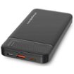 Chargeworx - 10,000mAh PD and QC Power Bank for USB Compatible Devices - Black