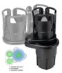 Chargeworx - Expandable Multi-function Car Cup Holder for Most Cell Phones - Black